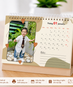 Lịch Để Bàn Thiết Kế Theo Yêu Cầu (Loại 13 Trang) – Lưu Giữ Khoảnh Khắc, Đong Đầy Yêu Thương