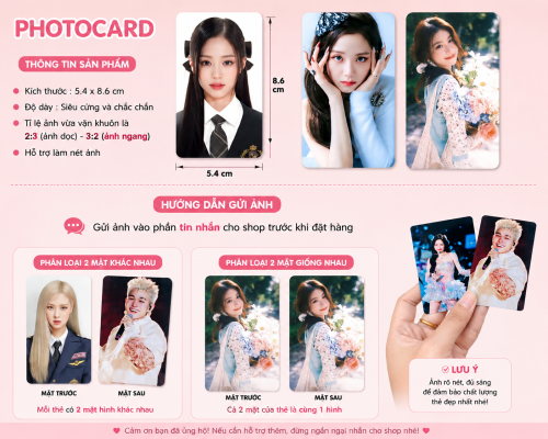 PHOTOCARD IN THEO YÊU CẦU – THIẾT KẾ RIÊNG THEO ẢNH CỦA BẠN