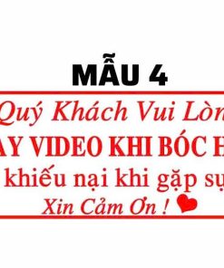 Alternative view of Con Dấu QUAY VIDEO KHI MỞ HÀNG T414 22x58mm – Dấu Nhắc Khách Quay Video Mở Hàng – Có Sẵn Mực – Theo Yêu Cầu