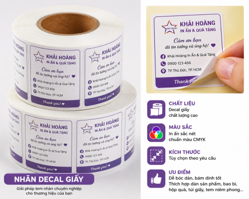 Nhãn decal giấy